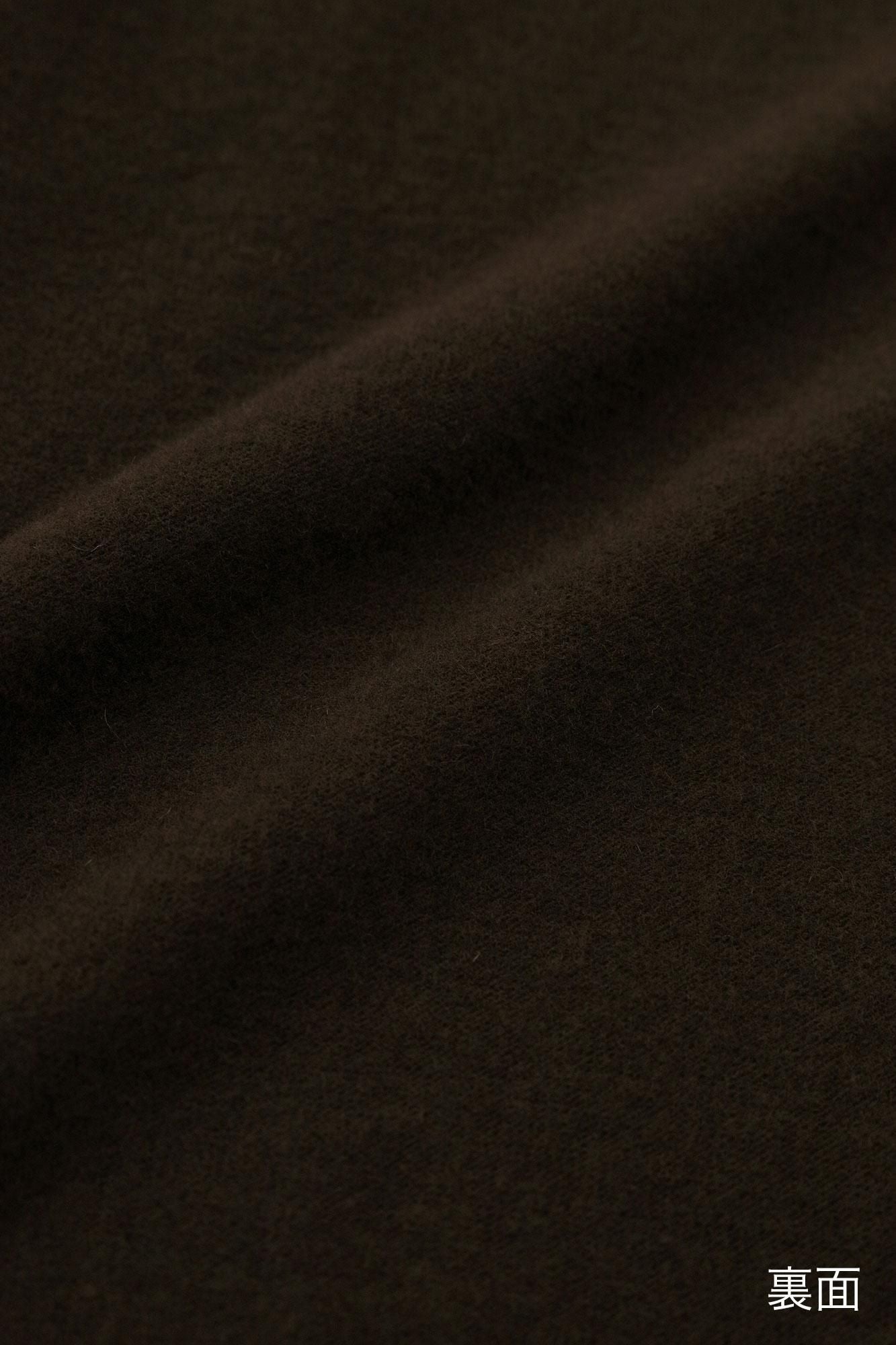 內起絨 梳毛針織 高領上衣／棕色