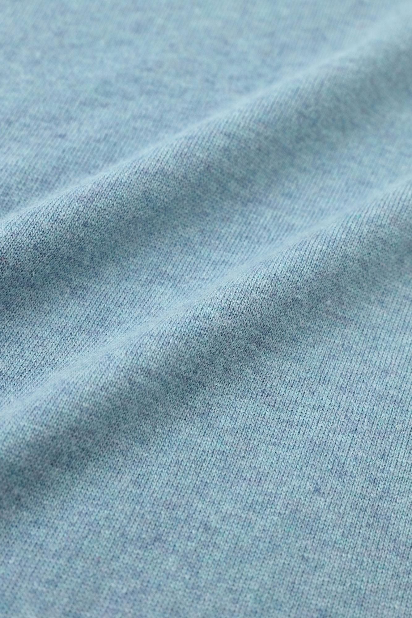 內起絨 梳毛針織 高領上衣／紫灰色