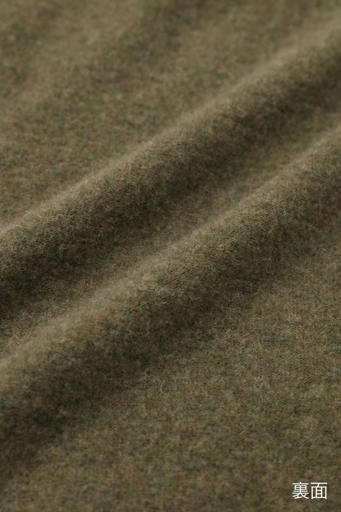 內起絨 梳毛針織 高領上衣／深茶色