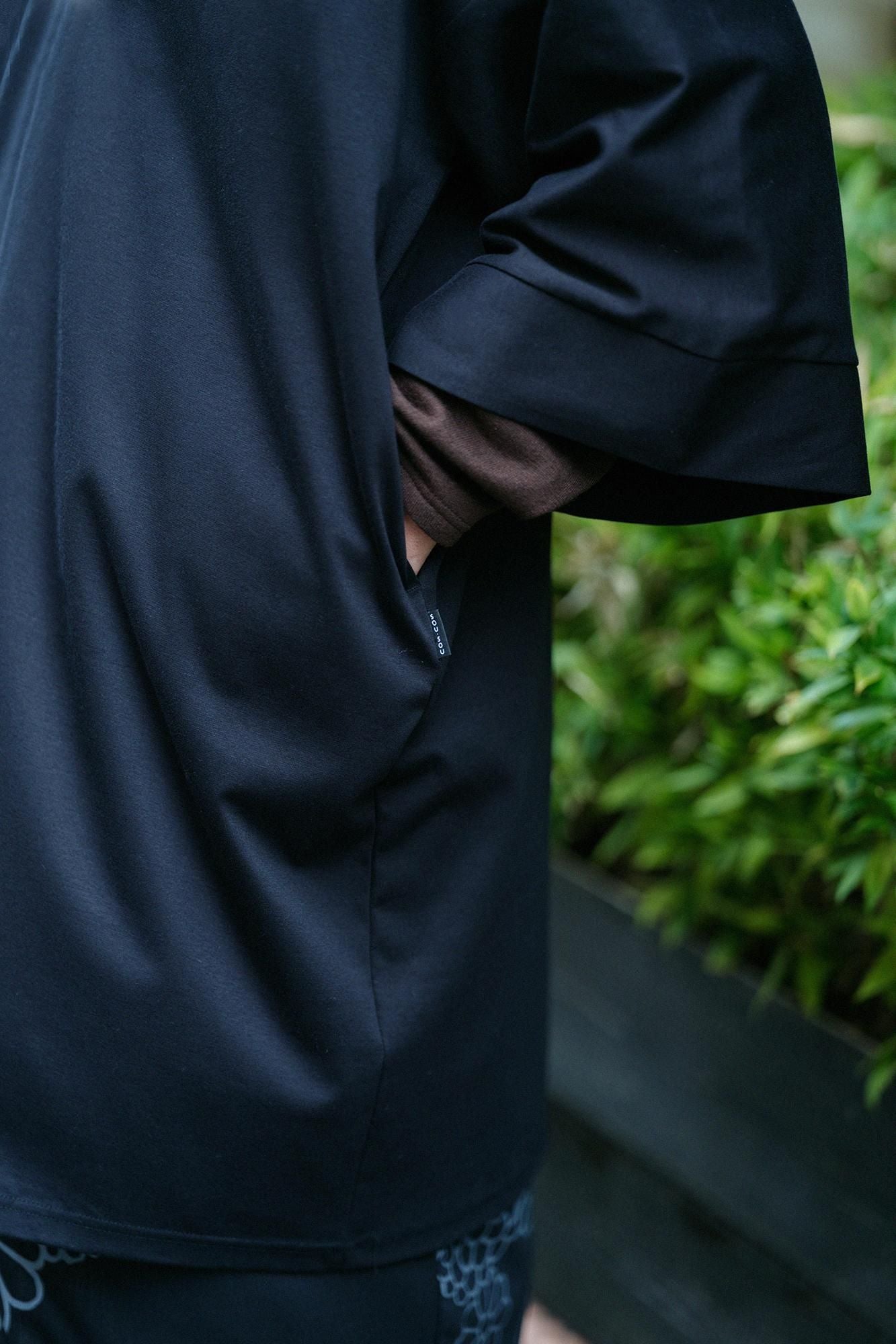 両面編（りょうめんあみ） 長風靡（ながふうび）／濡羽色（ぬればいろ）