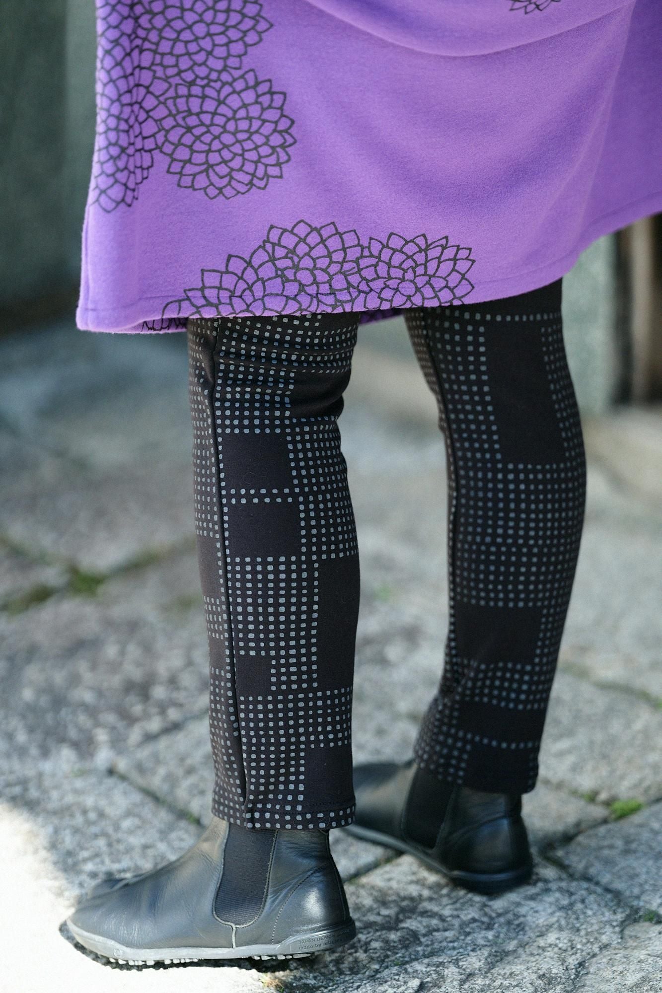 裏毛 窄版細腿褲／影 黑色