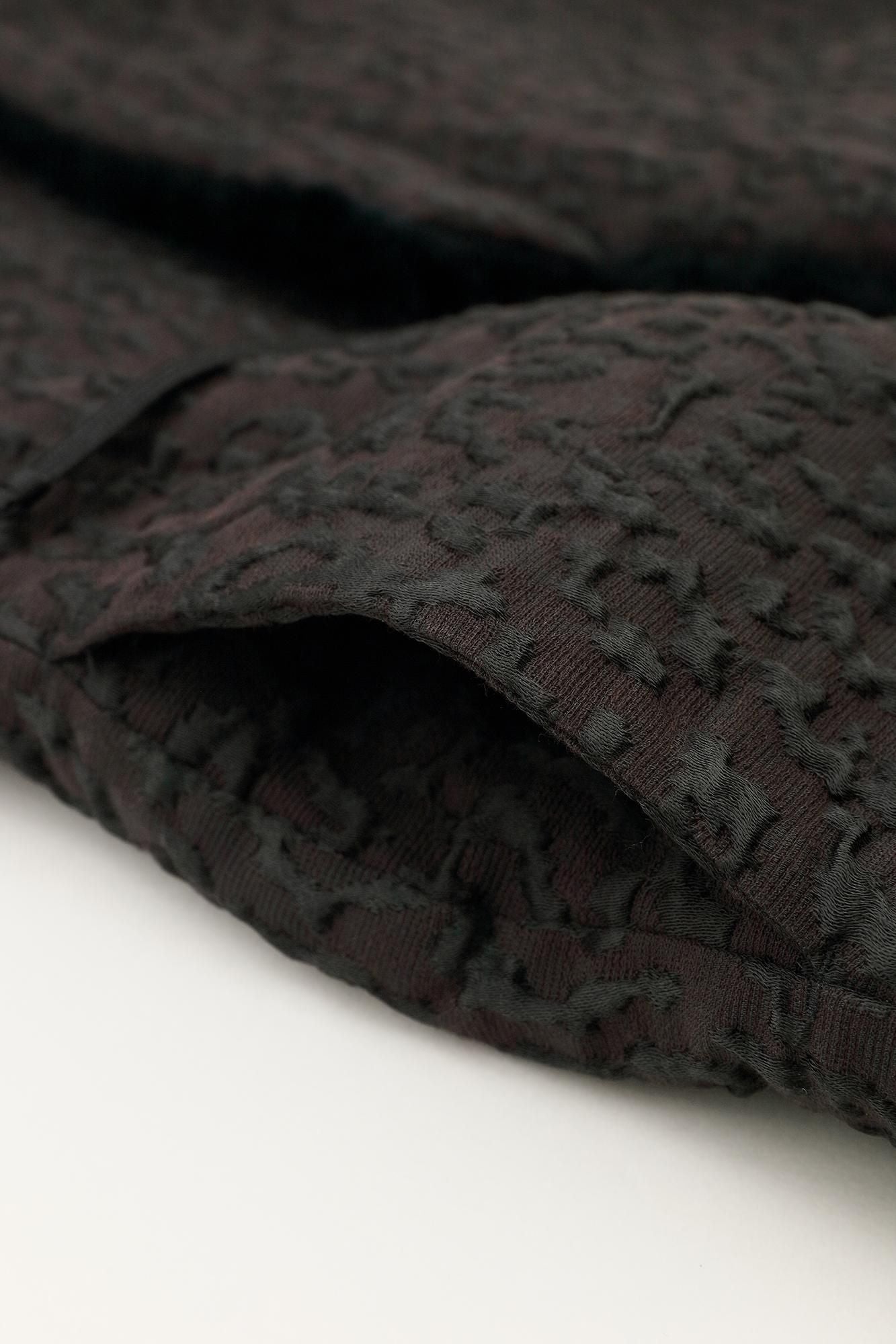 Jacquard Matelasse x Faux Fur Sleeveless Robe Reversible / Brown