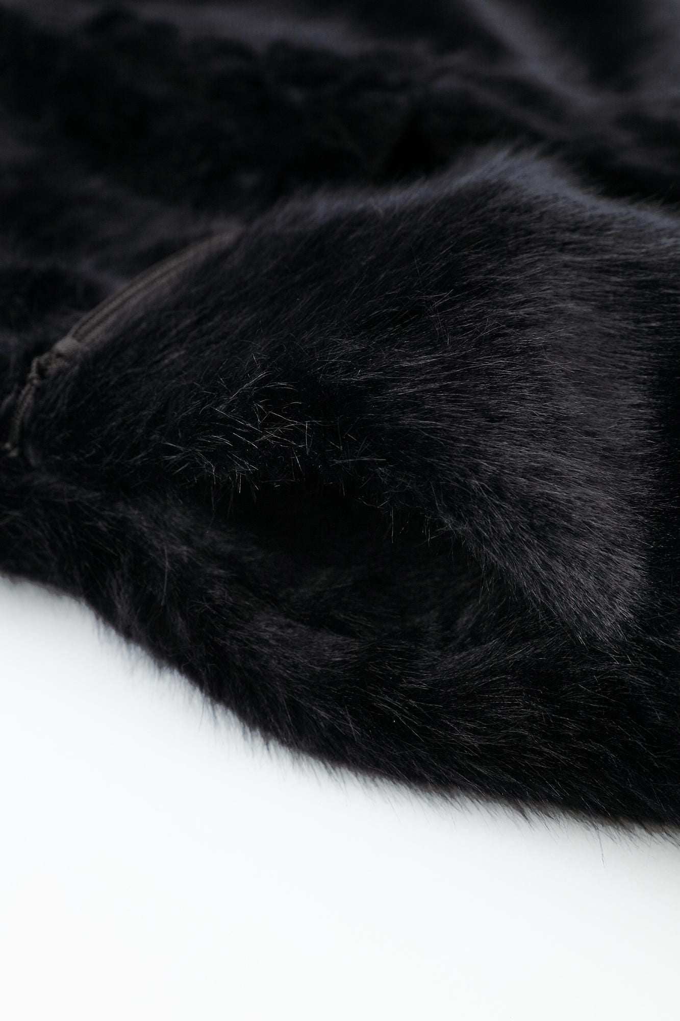 Jacquard Matelasse x Faux Fur Sleeveless Robe Reversible / Brown