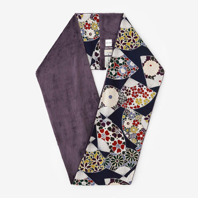 Musselin-Boa-Kragen/Fächer dunkelblau