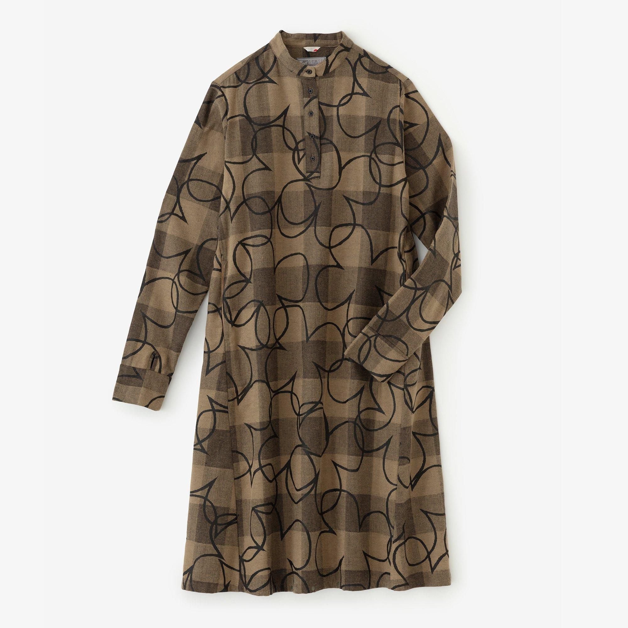 BroTsunineCheck BIKE One-piece Dress／Happiness Brown Check