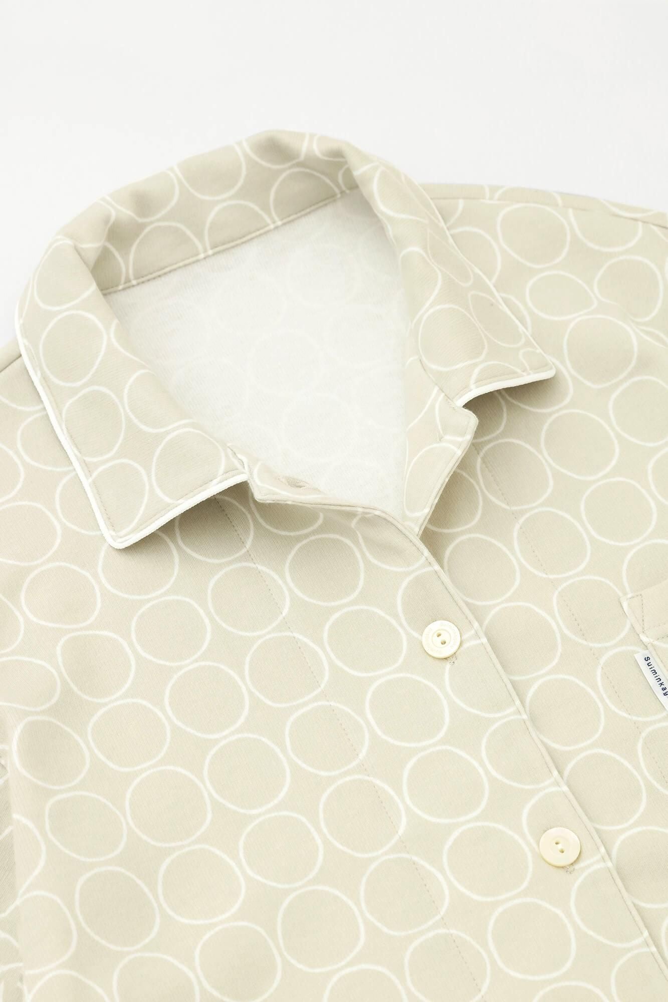 【net limited】Wacoal / Sleep Science Pajama / Circles Greyish White