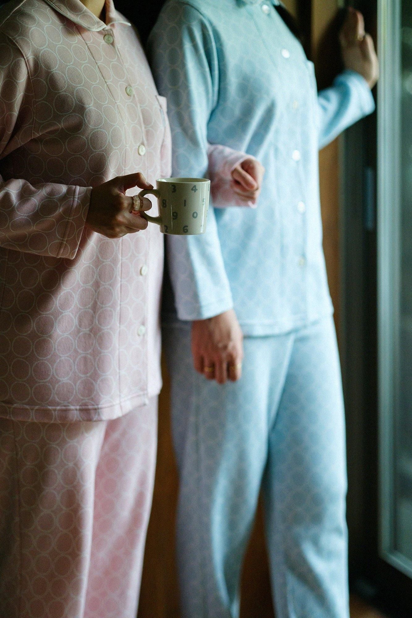 【官網限定】華歌爾／睡眠科學居家服／排圈圈 櫻花色