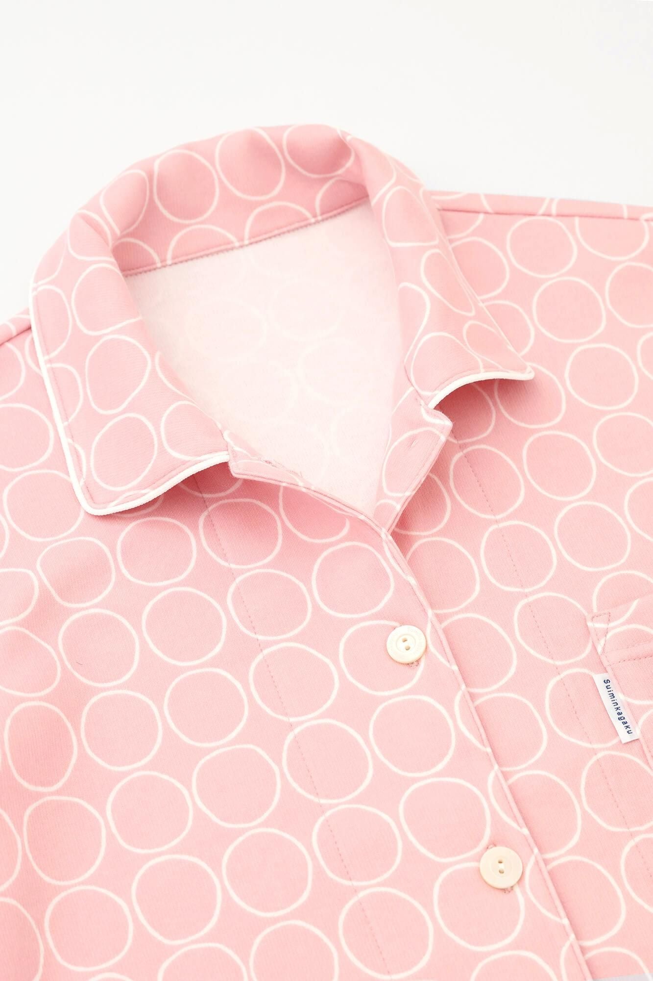 【官網限定】華歌爾／睡眠科學居家服／排圈圈 櫻花色