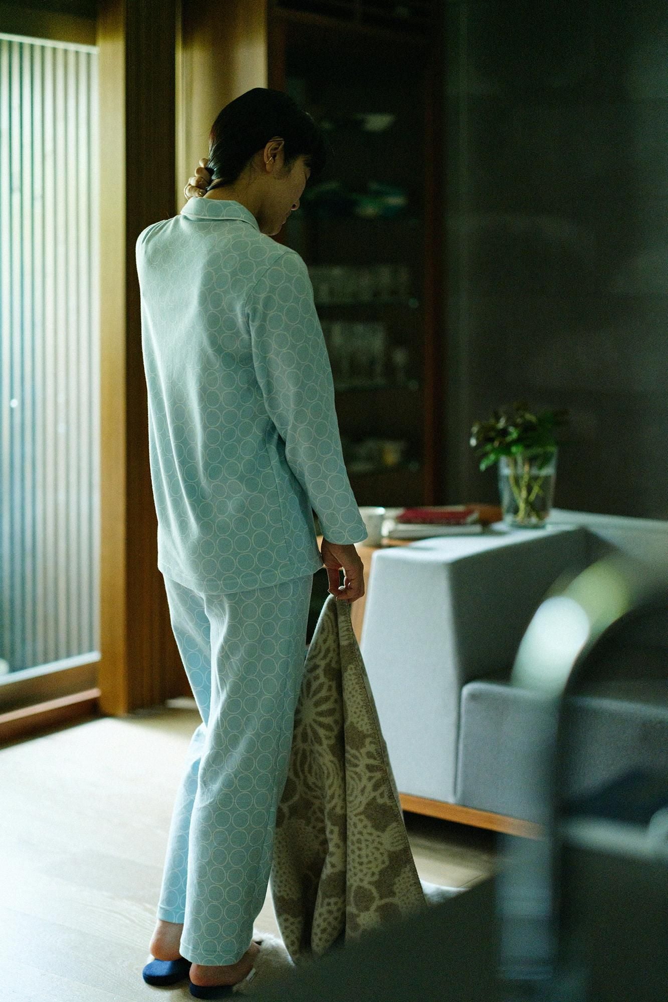 [仅在线] Wacoal/Sleep Science睡衣/白色新鲜蓝色（闪闪发光）