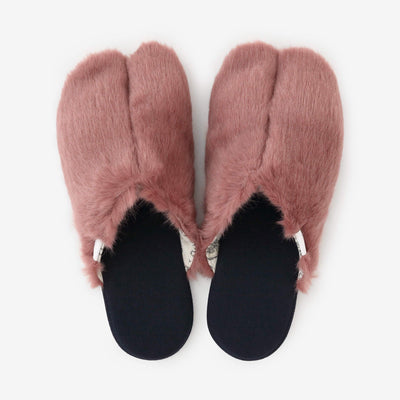 フェイクファー 細形 スリッパ足袋／蘇芳香（すおうこう）