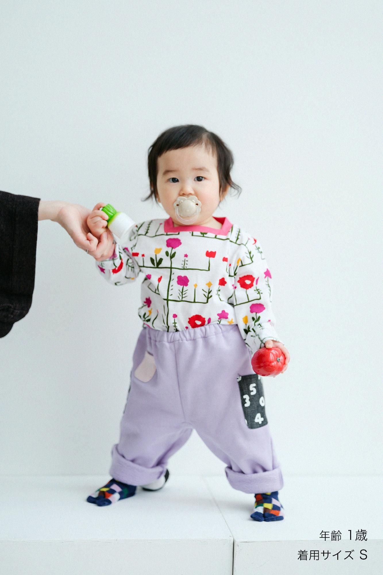 內起絨童裝長褲三袋● /淺紫色