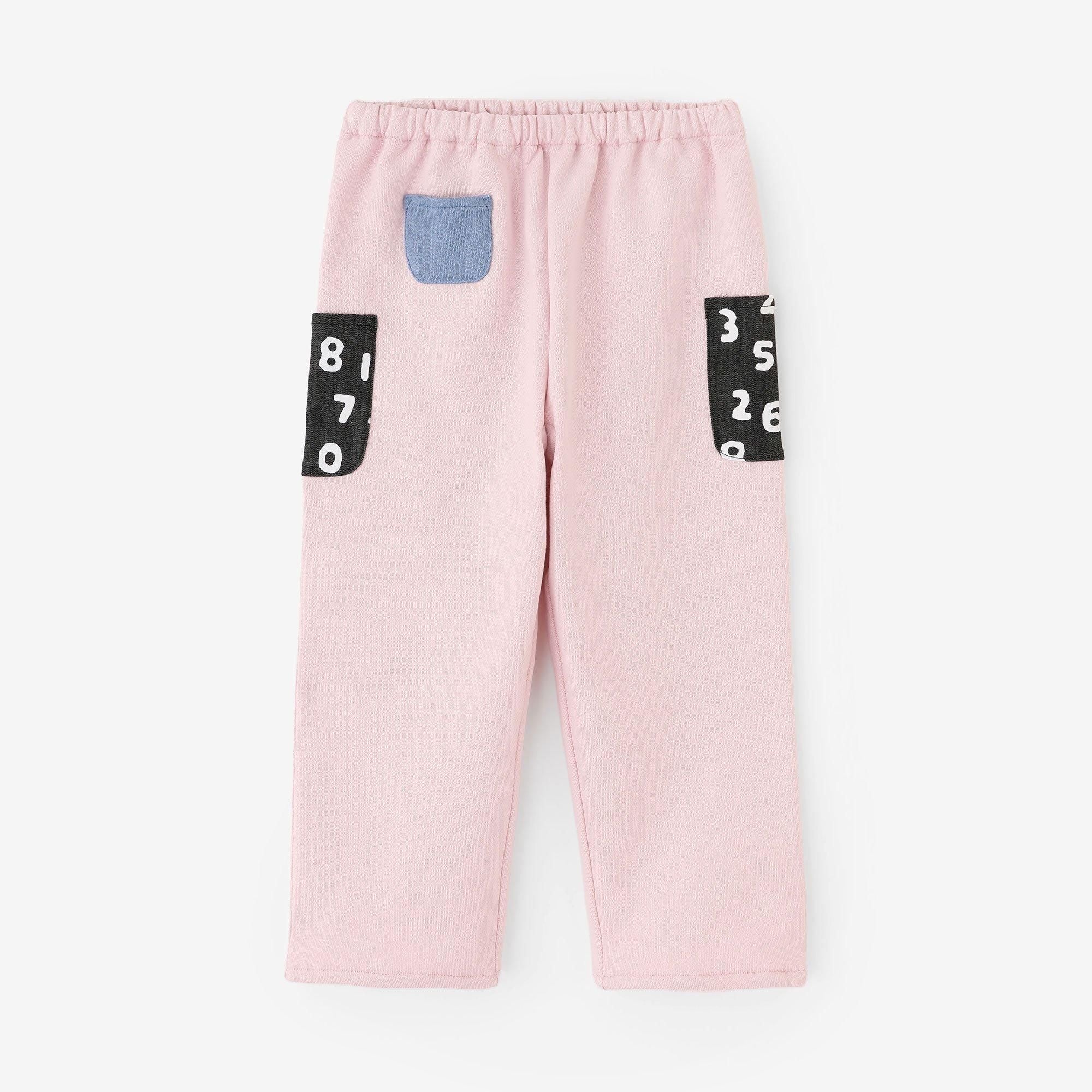 ●Fleece Lining Monpe Pants for Kids 3 Pockets / Light Peach Color