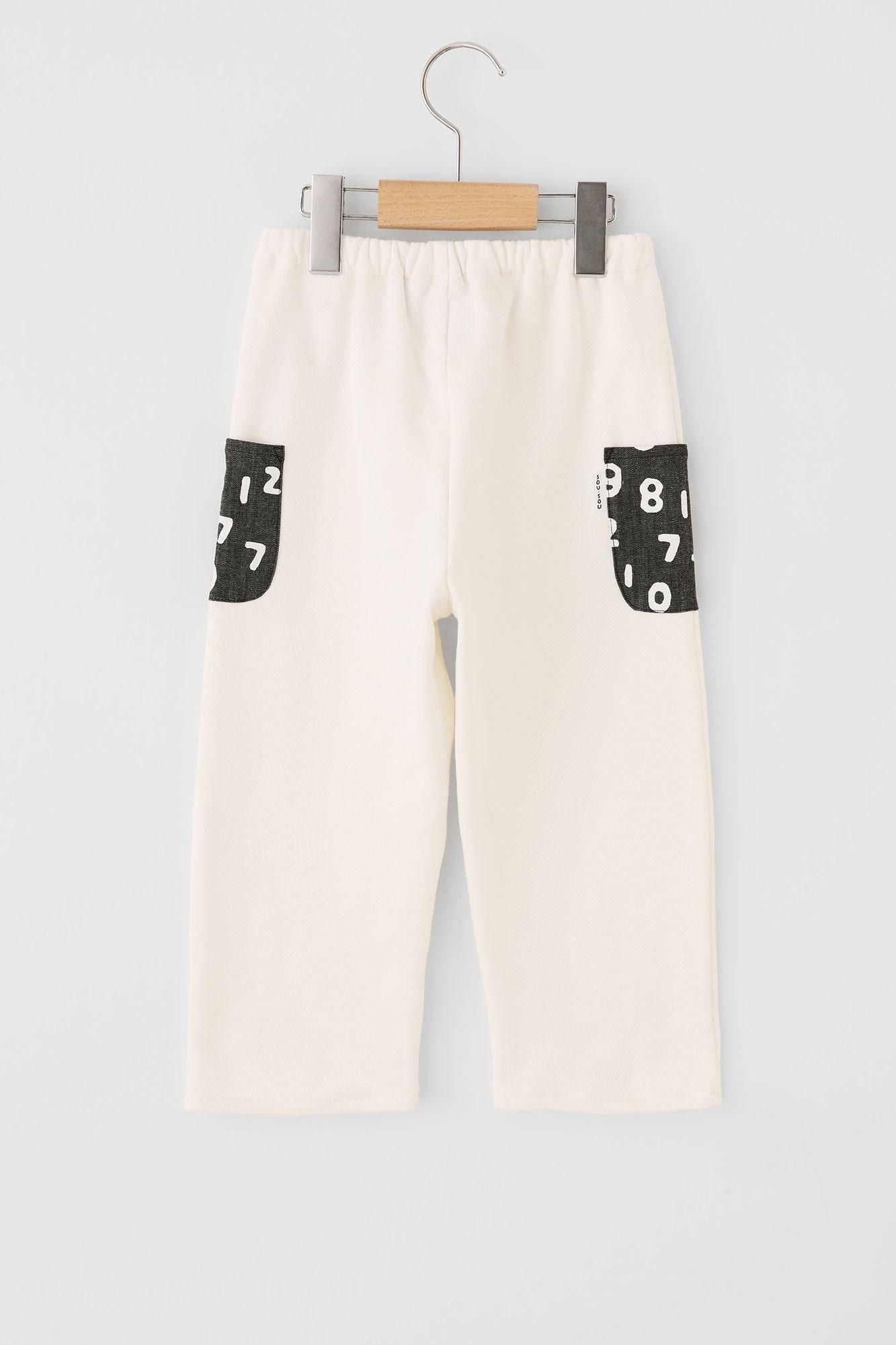 內起絨童裝長褲三袋● /純白