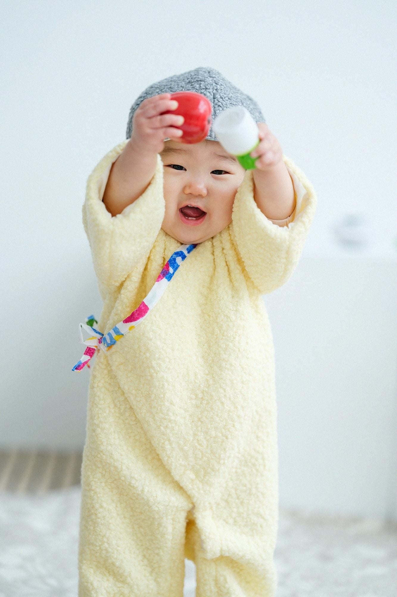 ●ボア ややぐるみ あわせ／うすきいろ