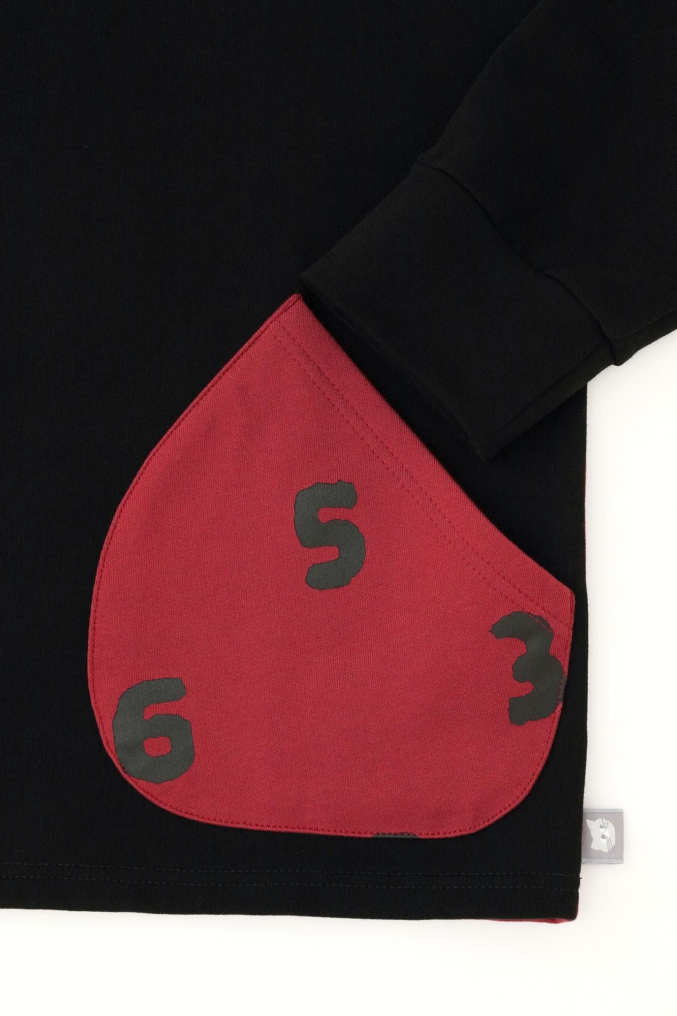 Fleece Boat Neck Sweat Shirt／Black×SO-SU-U  