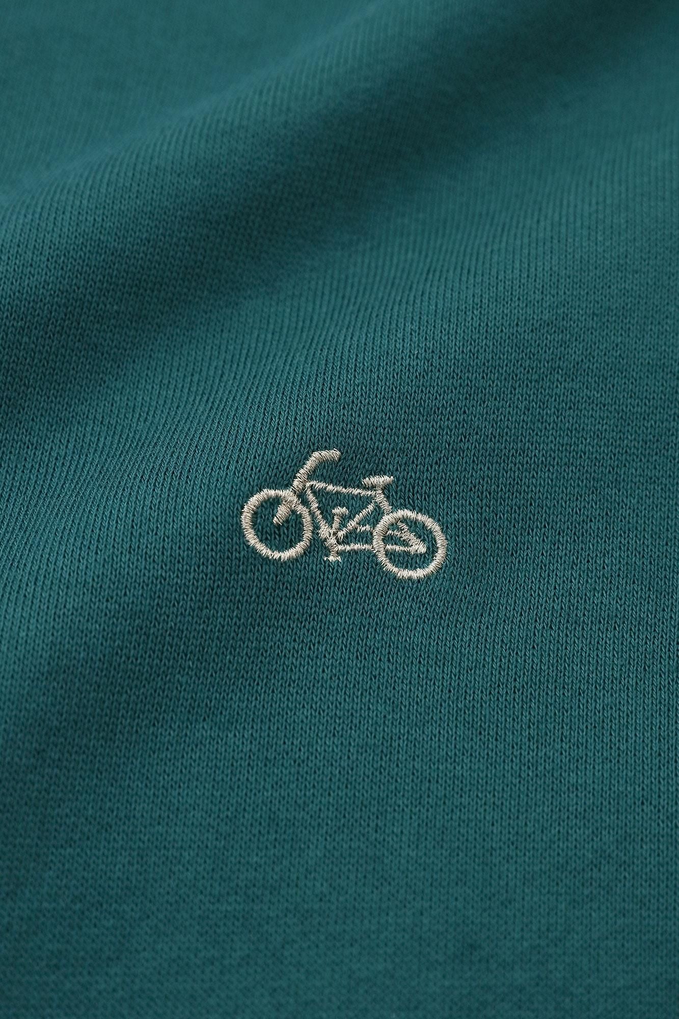 Fleece Boat Neck Sweat Shirt／Viridian Green×SO-SU-U  