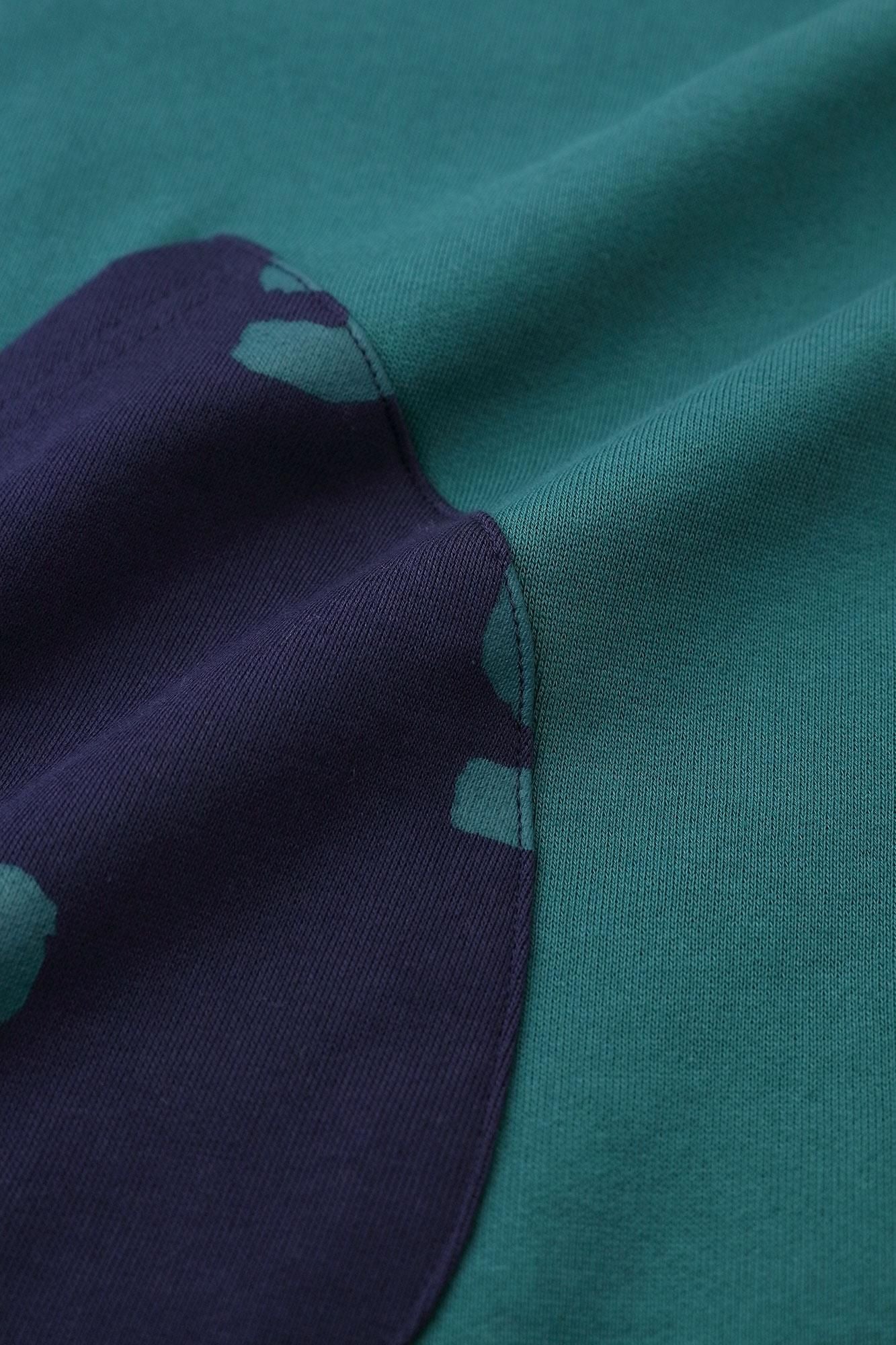 Fleece Boat Neck Sweat Shirt／Viridian Green×SO-SU-U  