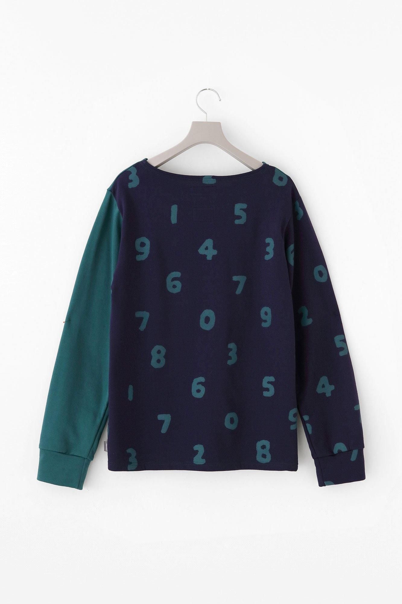 Fleece Boat Neck Sweat Shirt／Viridian Green×SO-SU-U  