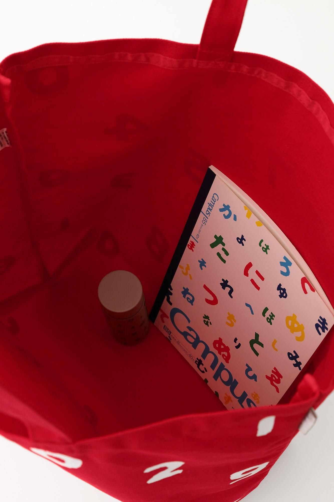 PROMOTION Canvas Tote Bag L／SO-SU-U Red × White