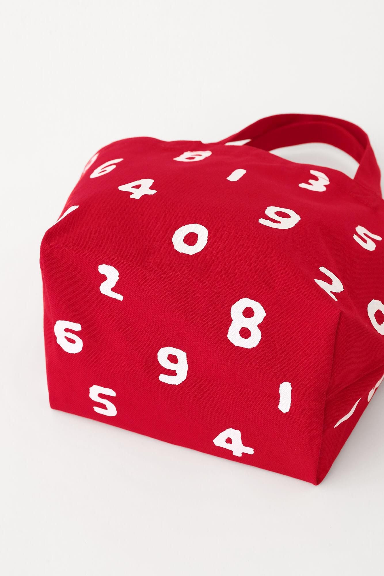 PROMOTION帆布托特包 S / SO-SU-U十數深紅色×白色