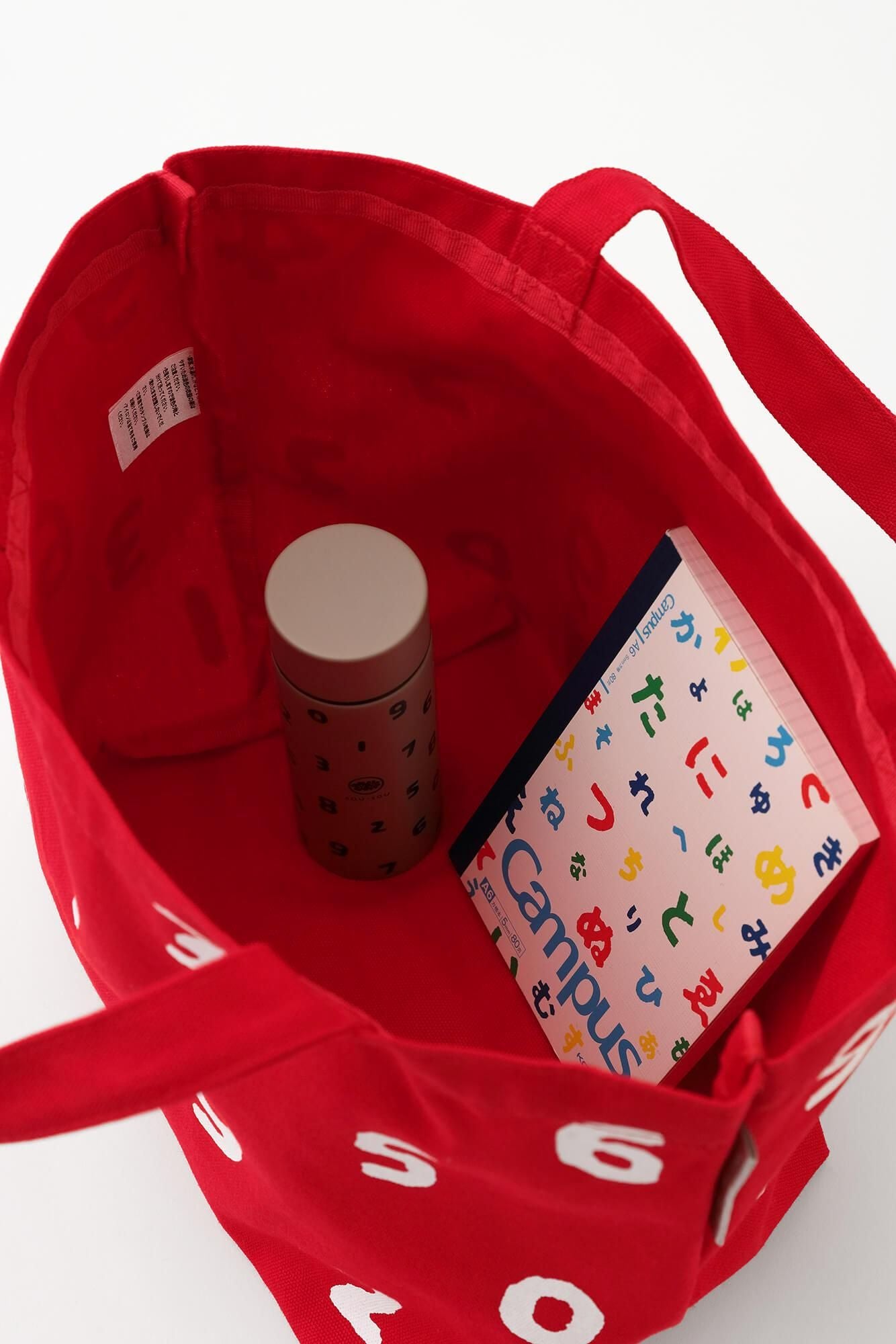 PROMOTION帆布托特包 S / SO-SU-U十數深紅色×白色