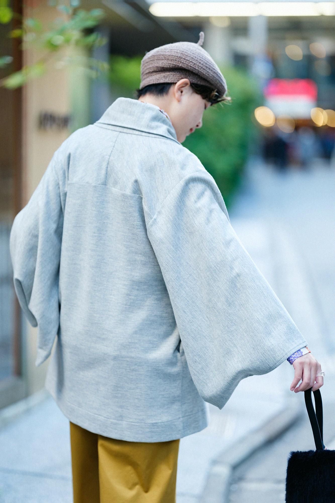 スーパー100'sウール 小袖蘭陀（こそでらんだ）／絹鼠杢（きぬねずもく）