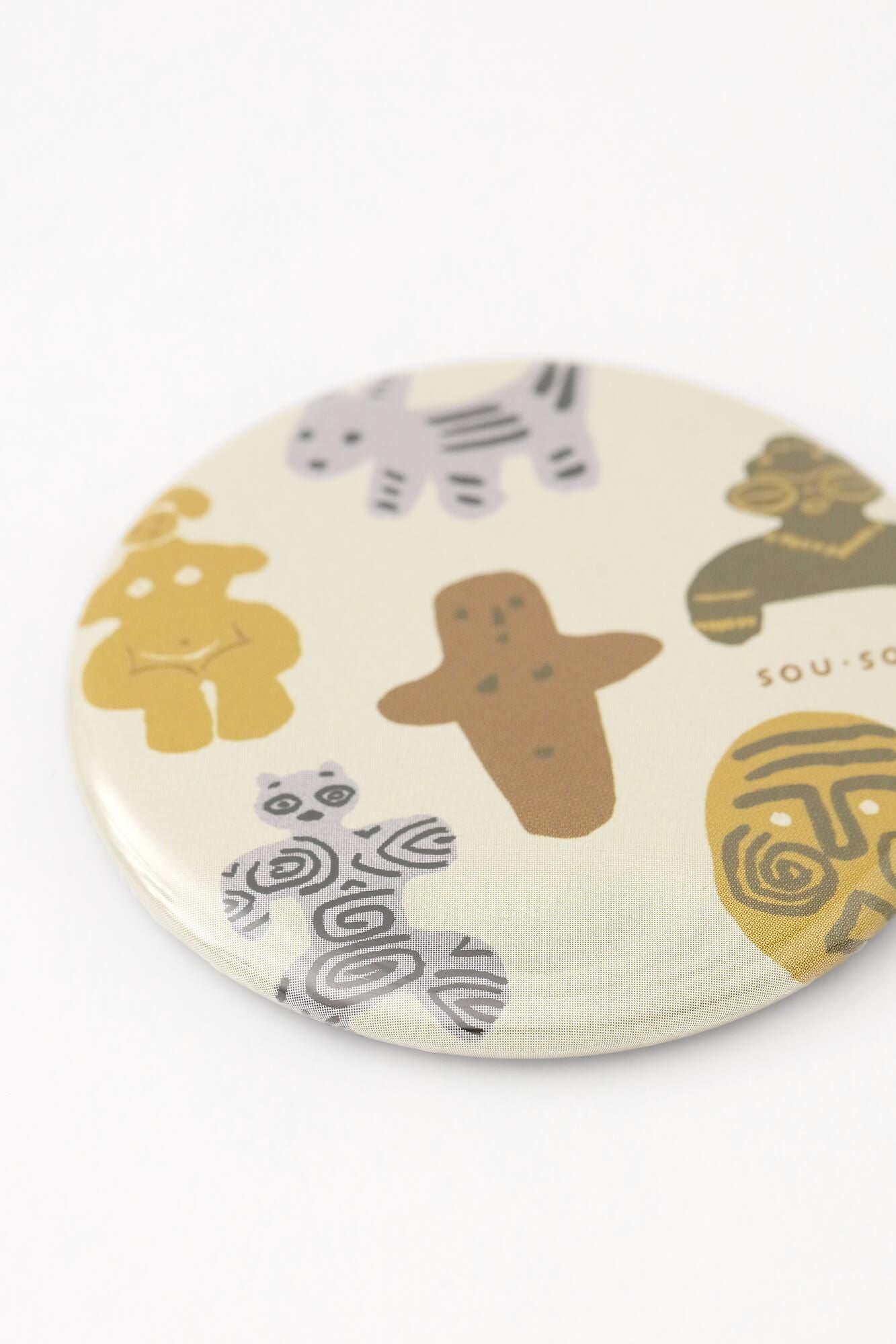 SOU・SOU×PHP研究所 缶マグネット（丸型）／土偶（どぐう）