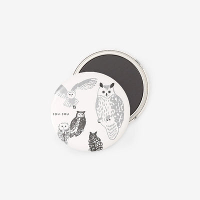 SOU・SOU×PHP研究所CAN CAN磁铁（圆形）/猫头鹰