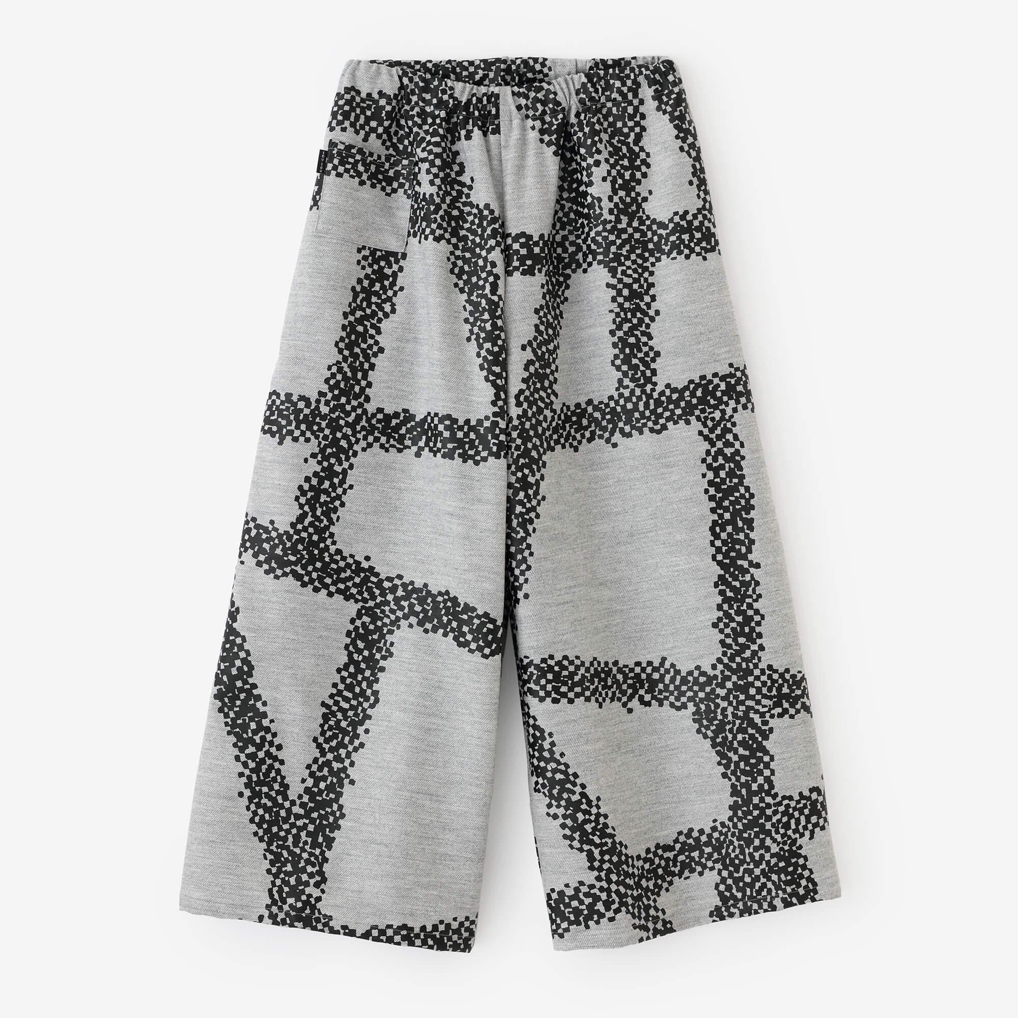 SOU.SOU 伊勢木綿 20/20 広形（ひろなりもんぺ淡藤鼠（うすふじねず） 伊勢木綿 20/20 広形（ひろなり）もんぺ はぎ丈／草柳鼠（くさ