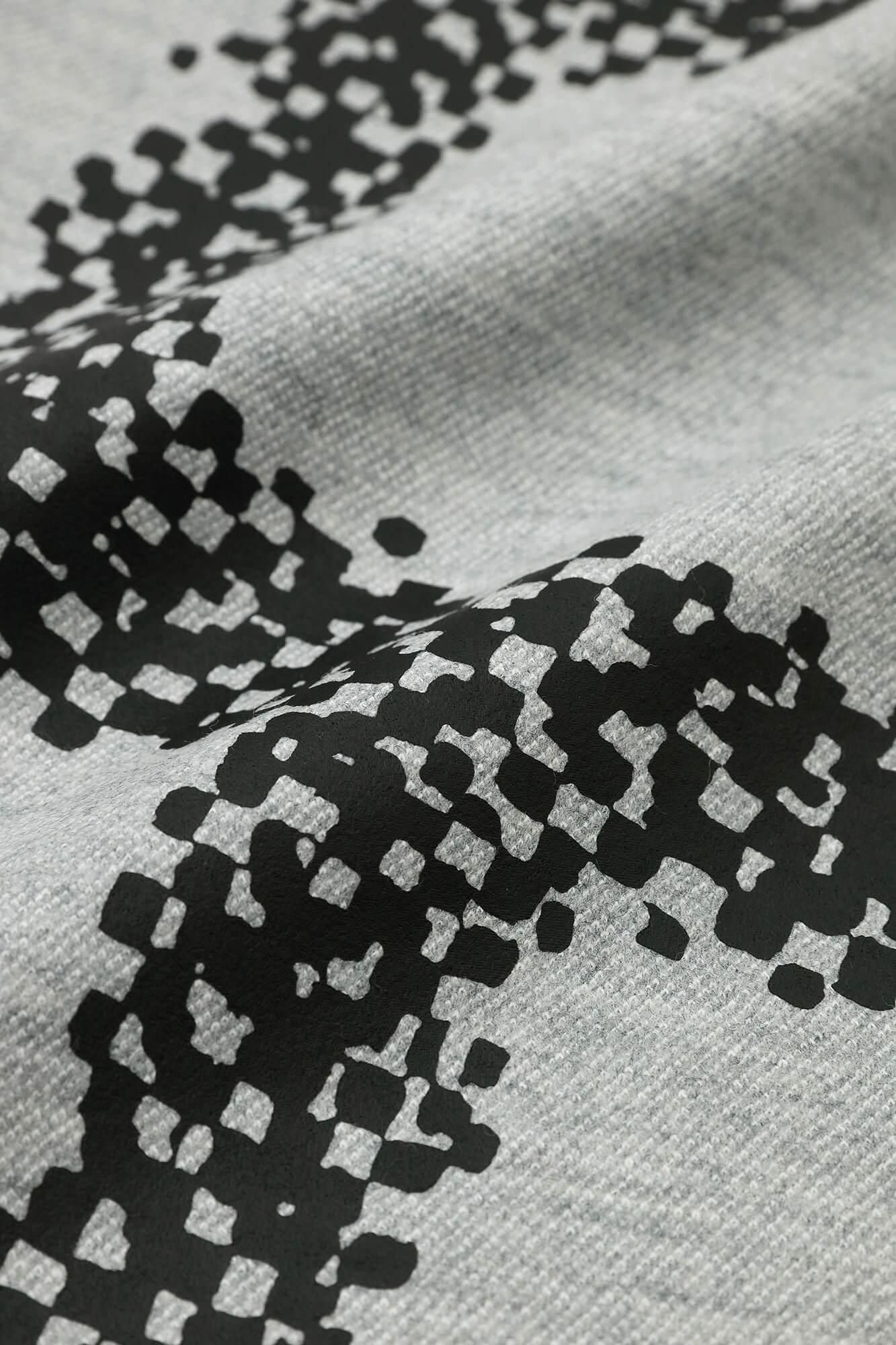 Combed Yarn Twill Weave Wide-legged Pants / Tied-up Silver Grey