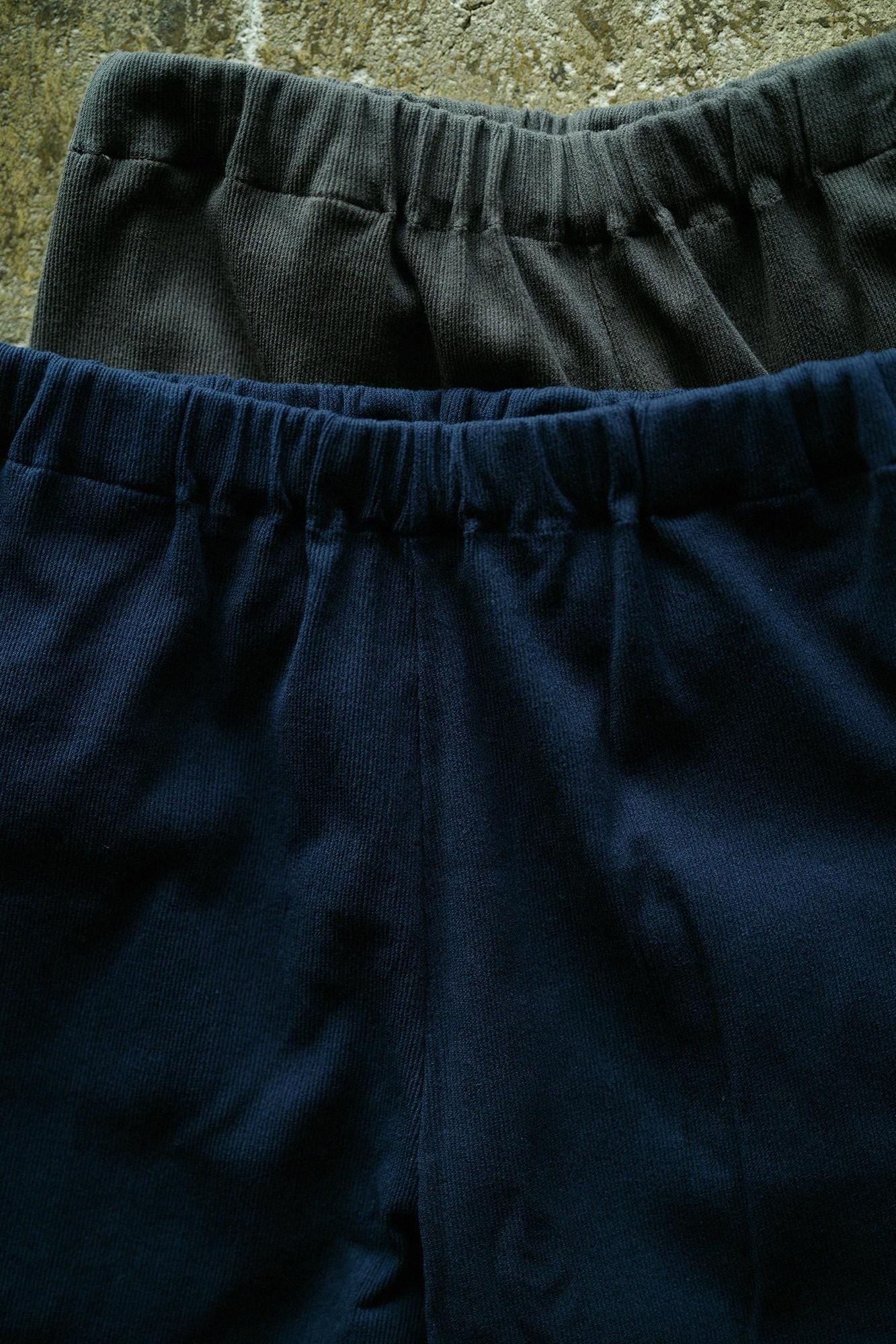 Chizimi Cotton 20/10 Emboss Processed Samue Bottom / Dark Blue