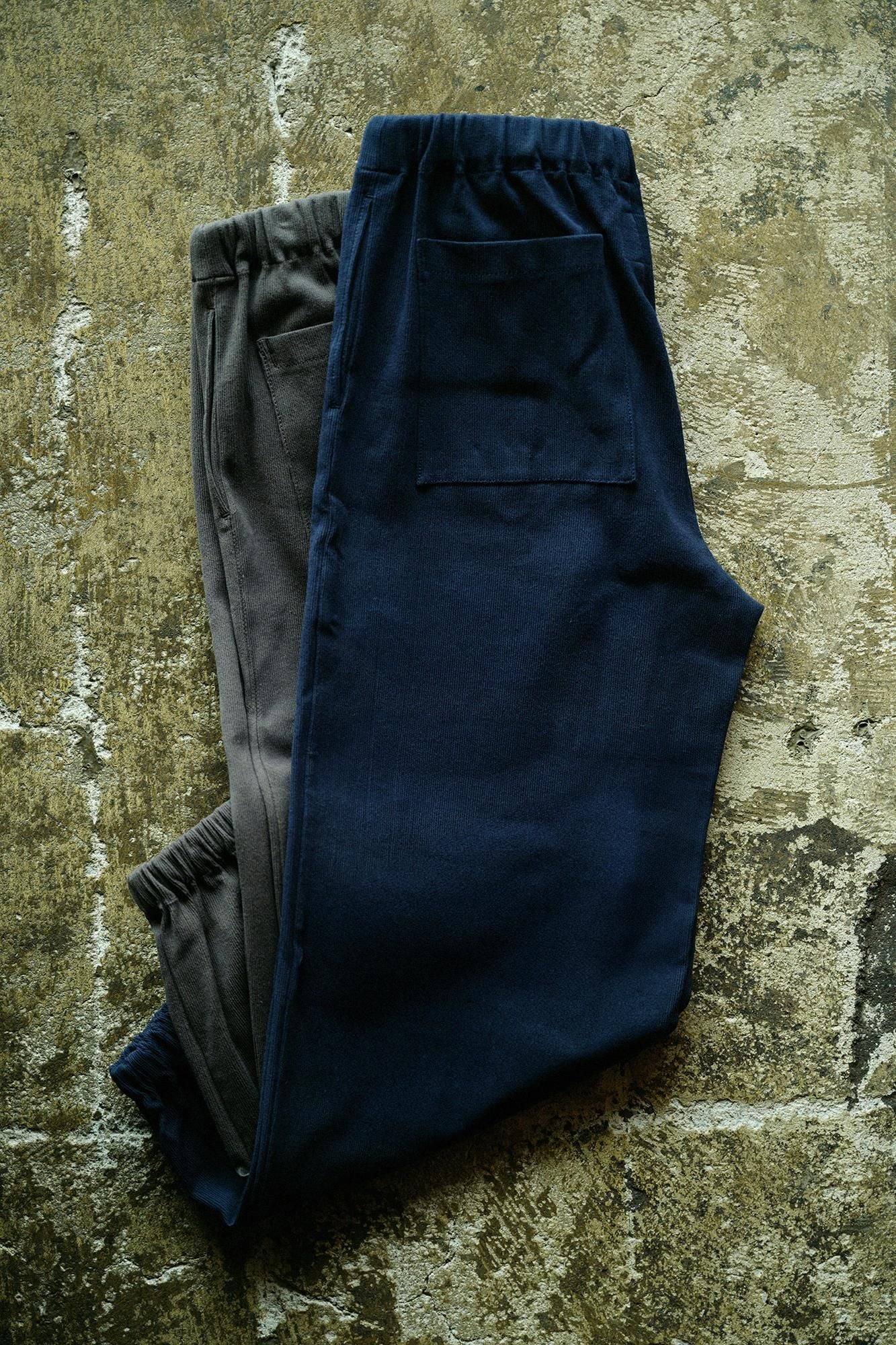 Chizimi Cotton 20/10 Emboss Processed Samue Bottom / Dark Blue