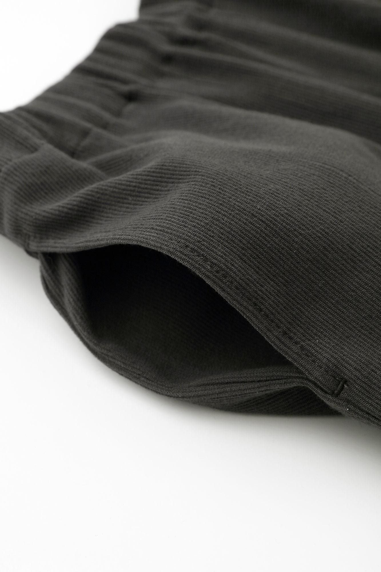 高島縮 20/10 ピケエンボス 作務衣（さむえ） 下／濃灰（こいはい）