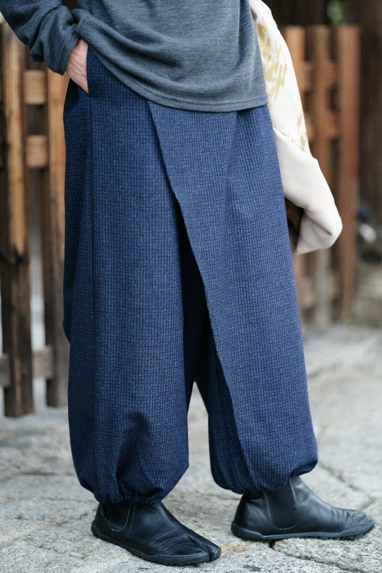 Fluff, tissage en treillis, Takamikan Ishita/Bleu foncé