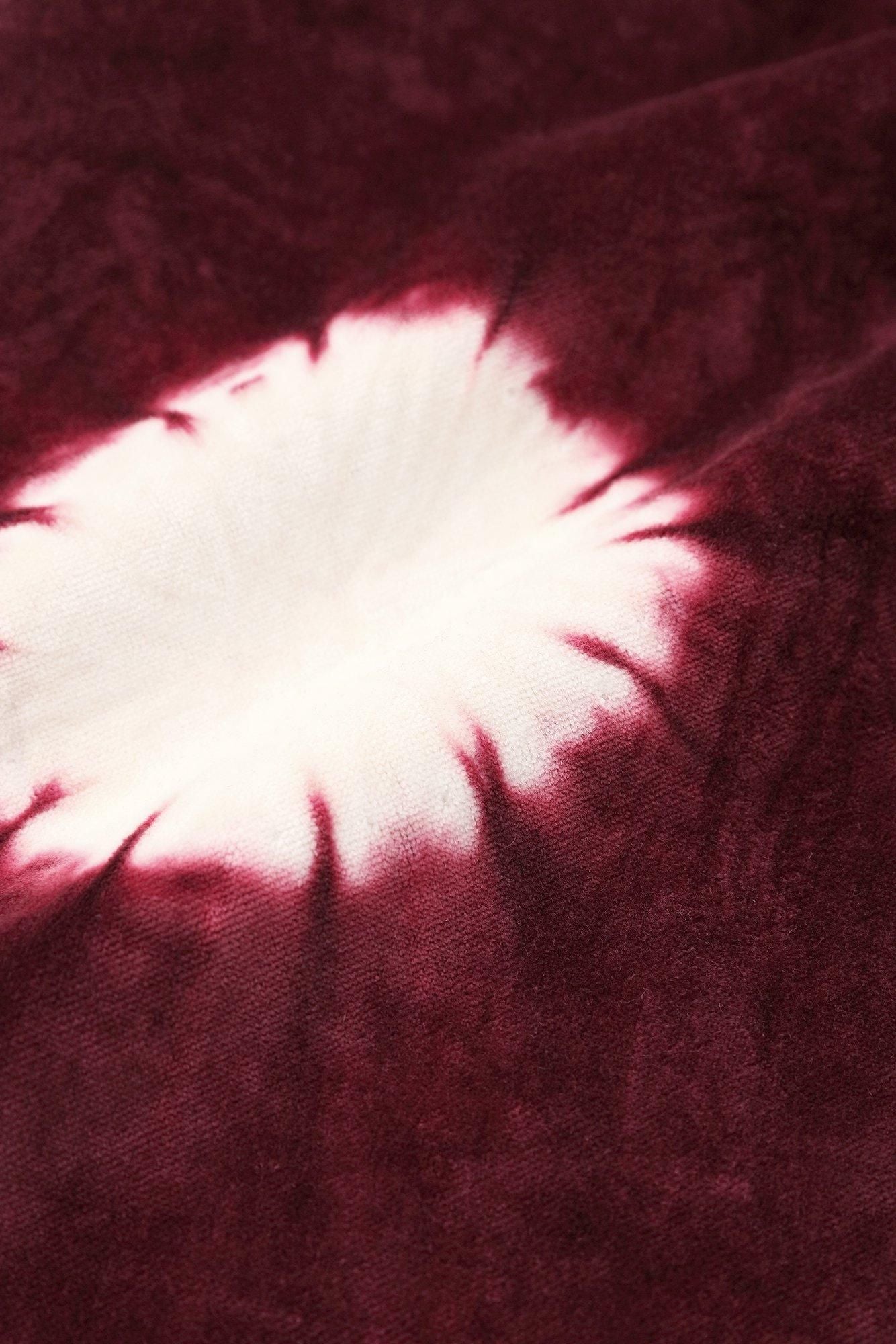 근청 시보리 코튼 린넨 벨벳 히다 몸뻬／물방울 다크 레드(코이쿠레나이) x 생 화이트(키지로)