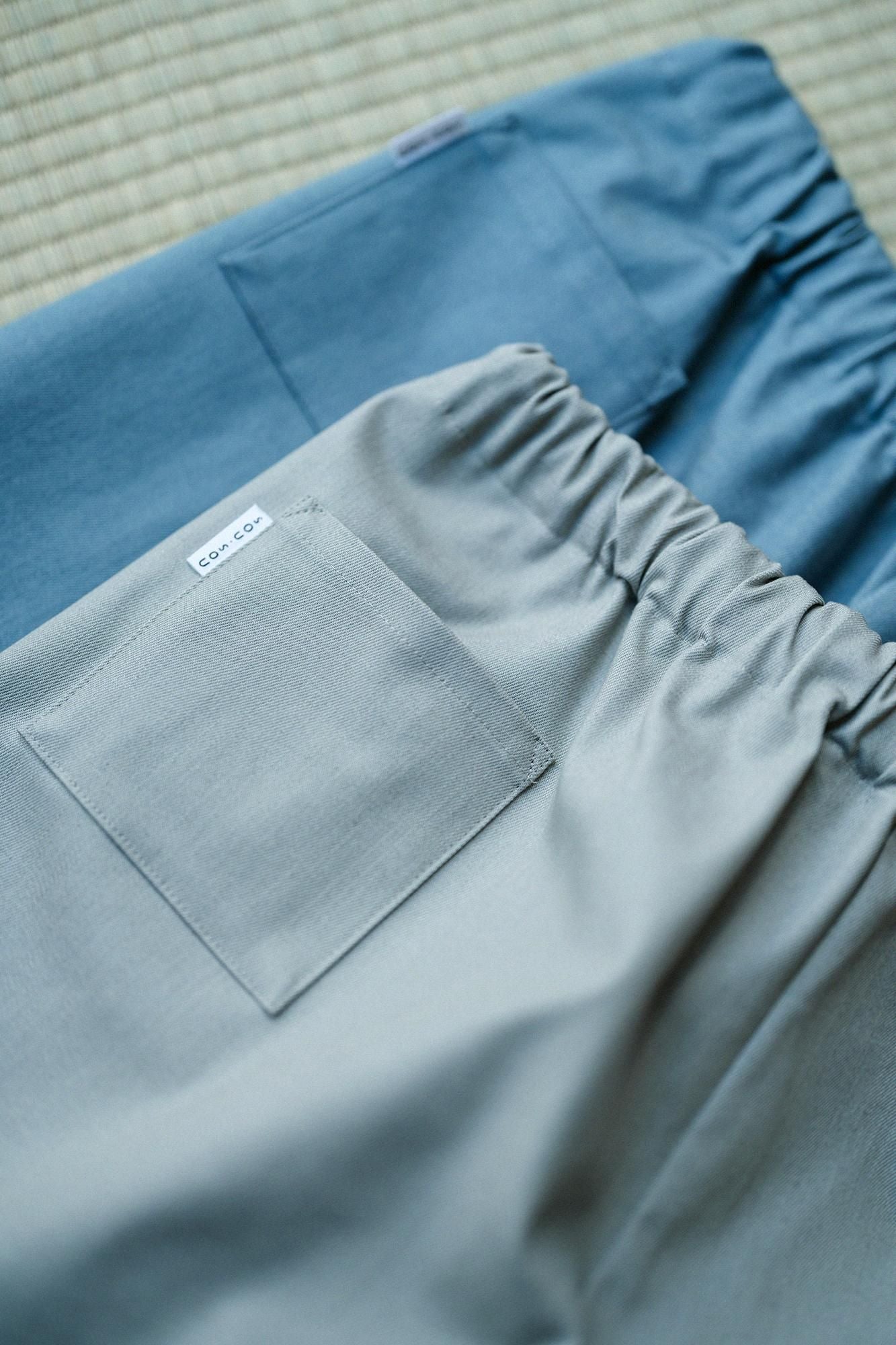 Stretch Denim Wide-legged Pants / Light Grey