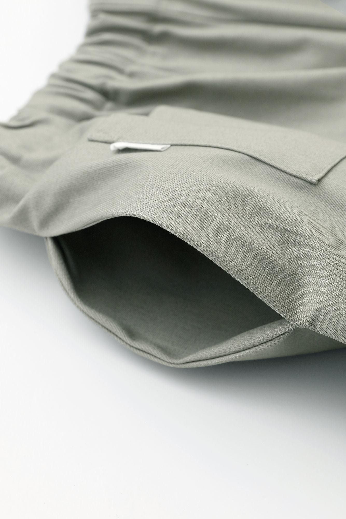 Stretch Denim Wide-legged Pants / Light Grey