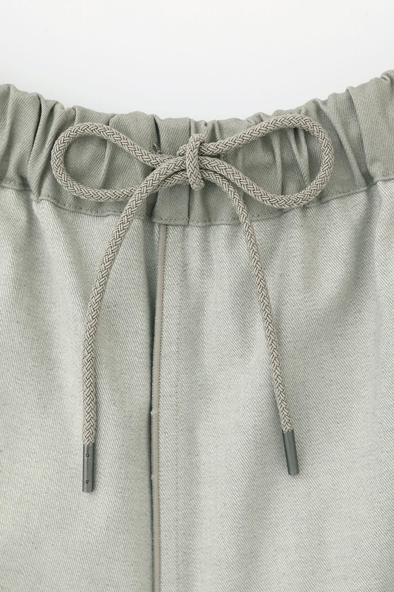 Stretch Denim Wide-legged Pants / Light Grey