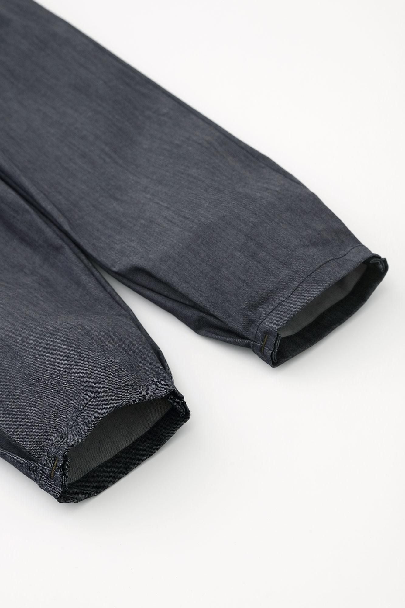 Stretch Denim Monpe Workers Pants / Dark Blue