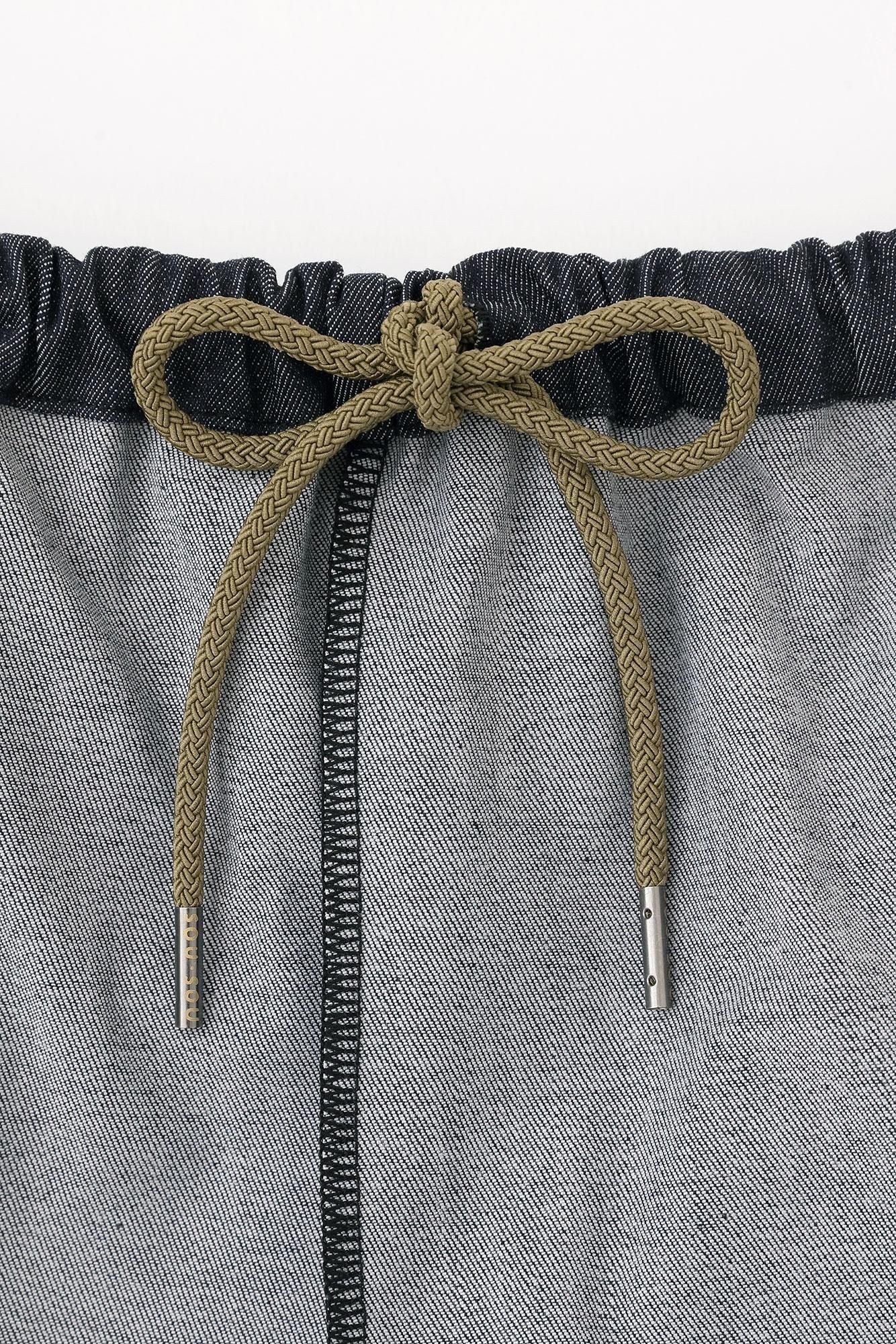 Stretch Denim Monpe Workers Pants / Dark Blue