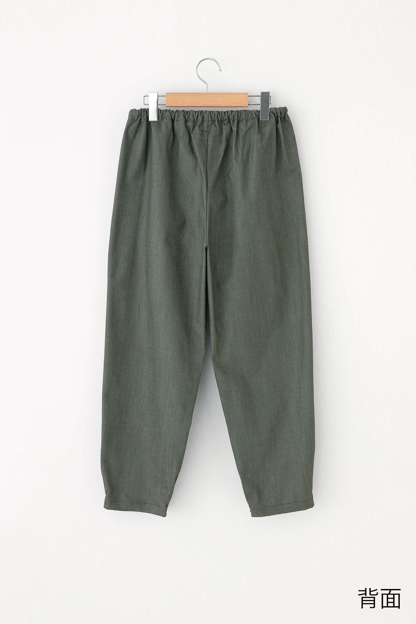 彈性牛仔布 工人褲／青苔色