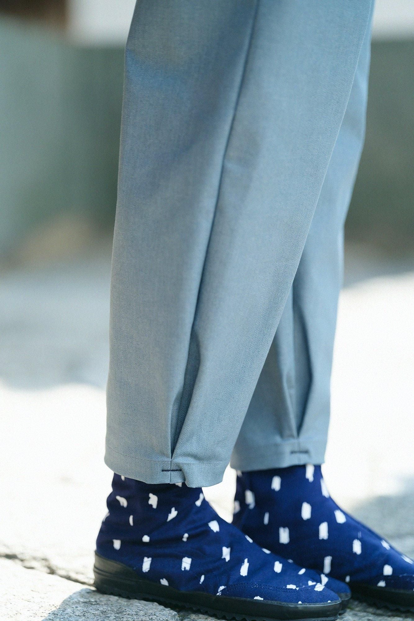 伸展牛仔布，褶皱，monpe/minato nezu