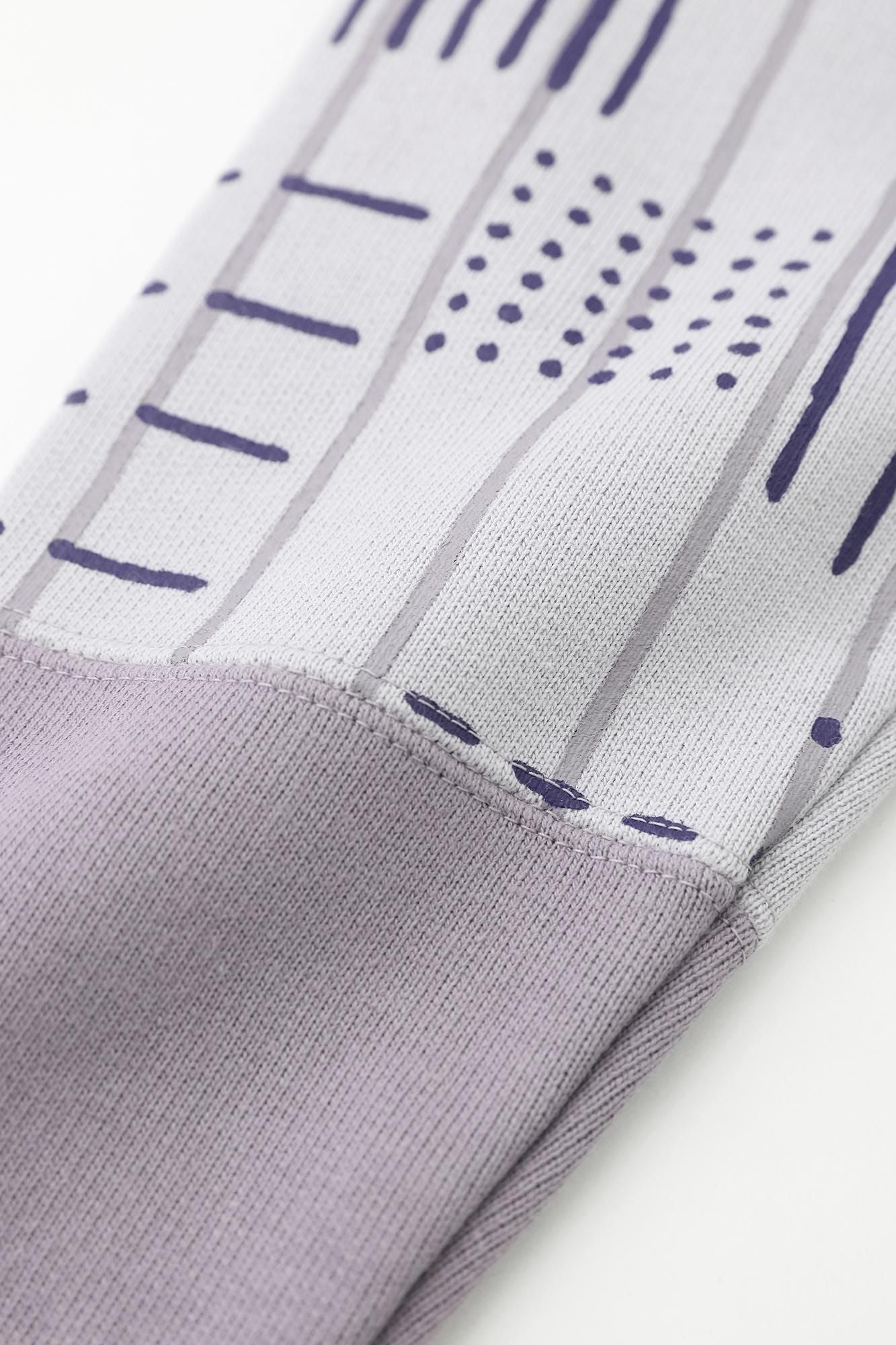 ● Fleece Lining Bi-color Sleeve Square Neck Shirt Akome / Interstices and Stripes Light Blue