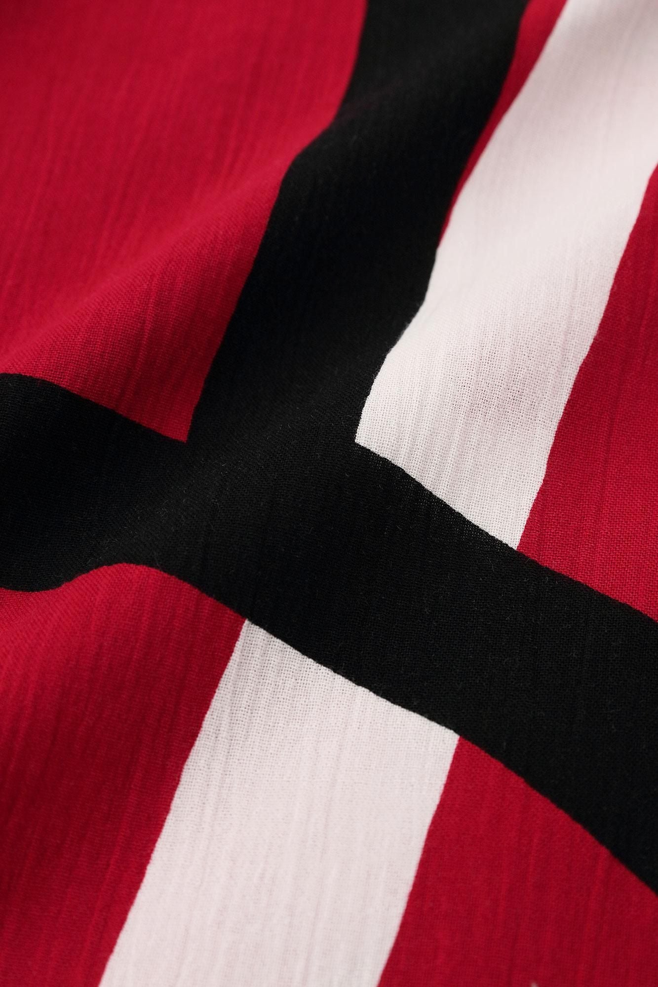 Chizimi Cotton 20/20 Band Collar Tight-sleeved Kimono Shirt / Waterfall