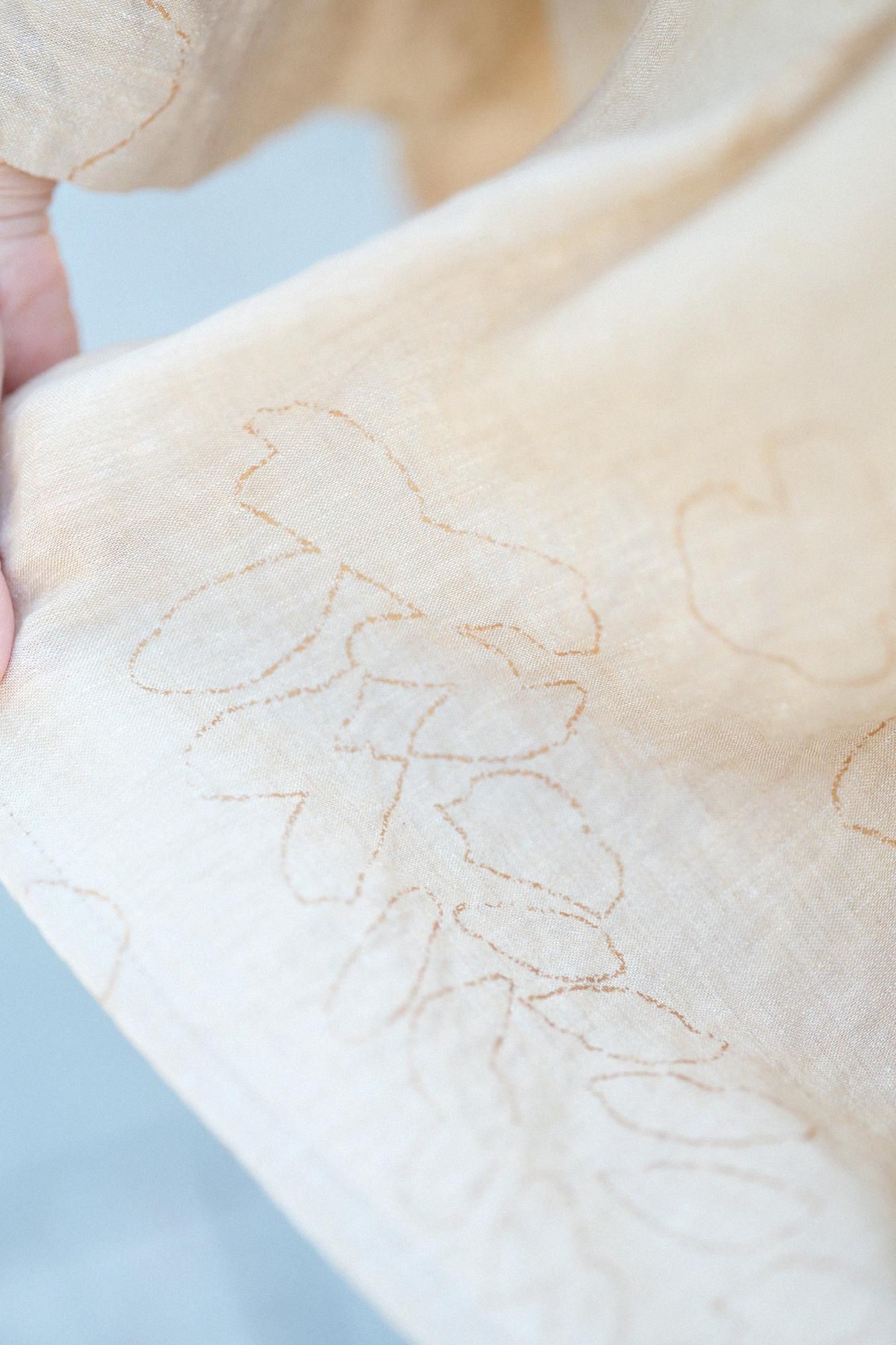 【net limited】Linen-Rayon Blend Kisaragi Poncho／Rural Woodland Swayand Blank Winter Moss Color