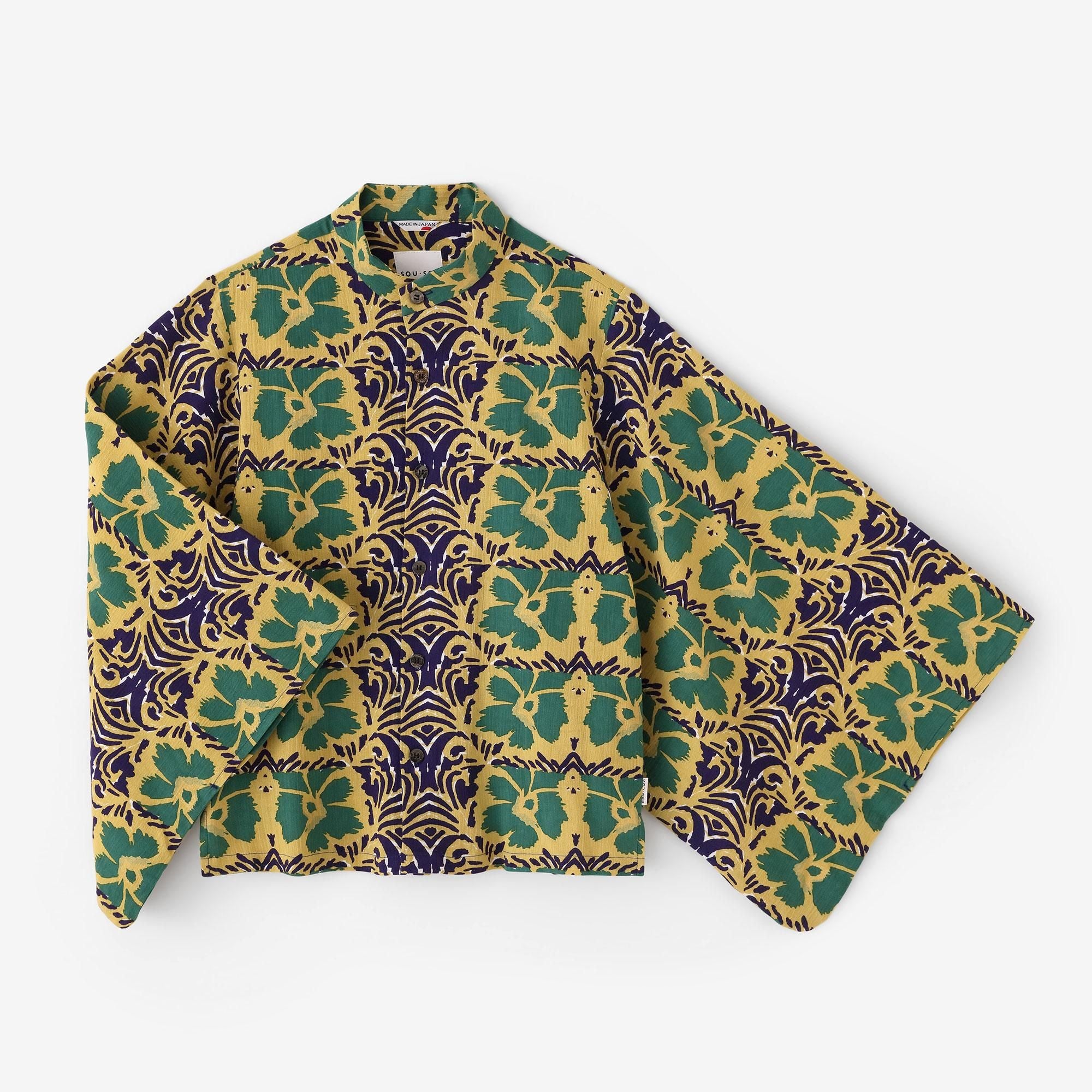 高島縮棉 20/20和服袖 襯衫／唐撫子