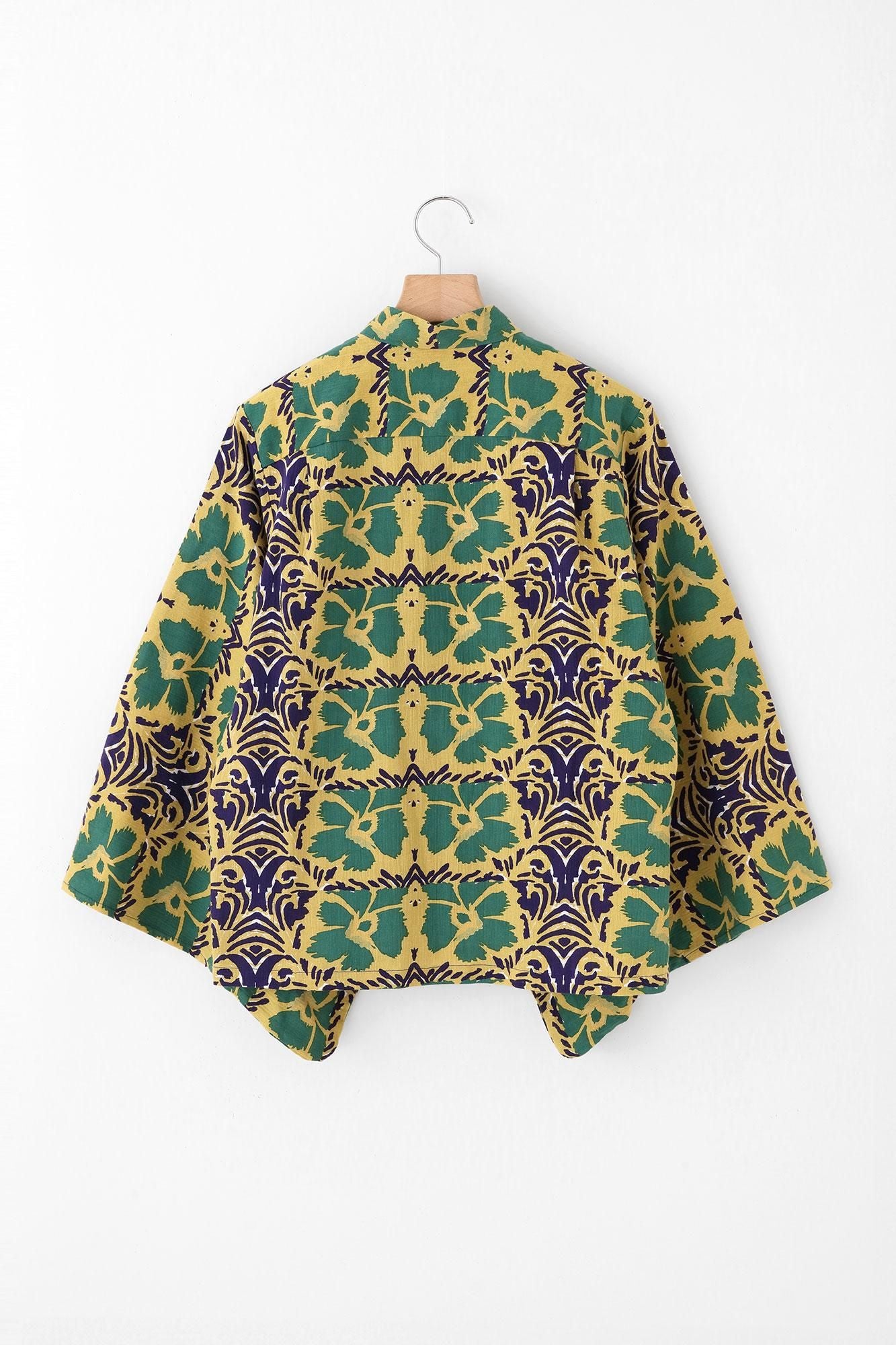 高島縮棉 20/20和服袖 襯衫／唐撫子