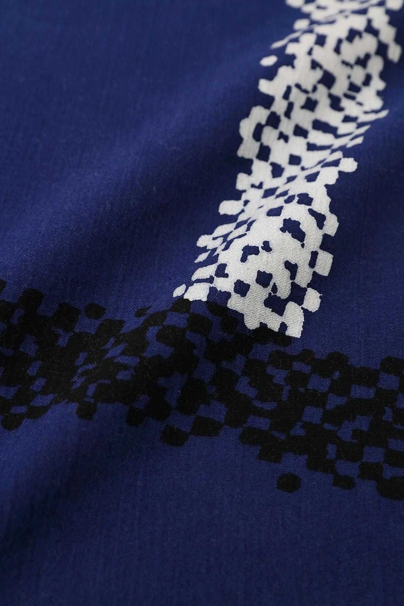 Chizimi Cotton 20/20 Kimono Sleeve Blouse / Tied-up