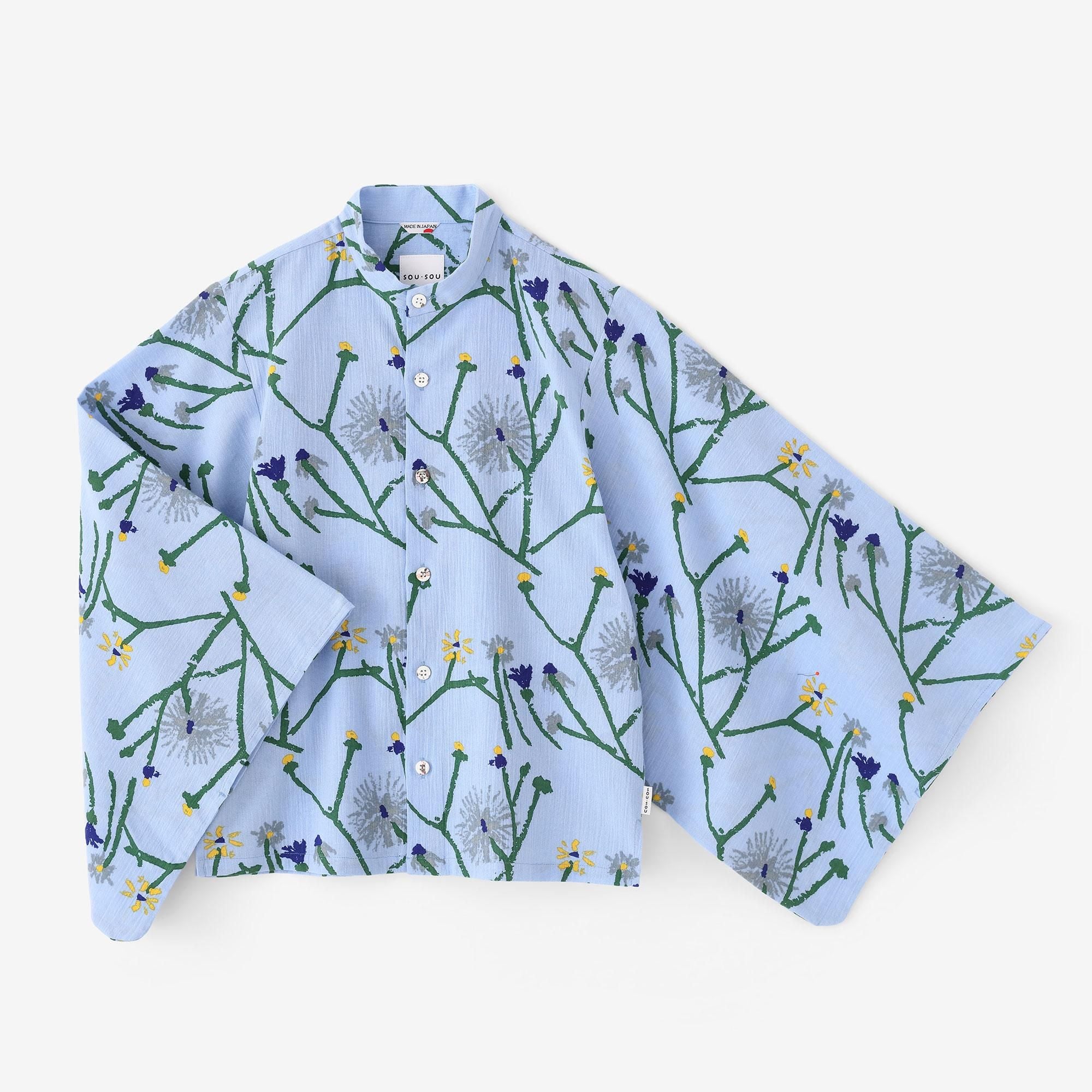 高島縮棉 20/20和服袖 襯衫／散步道