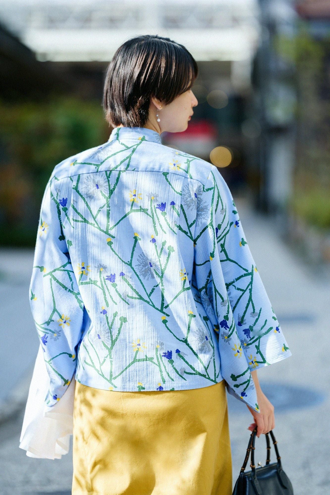 Chizimi Cotton 20/20 Kimono Sleeve Blouse / Walkway